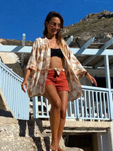 Charger l'image dans la galerie, Réalisé sur commande - Kimono fluide version courte - coloris "Canopy ochre"