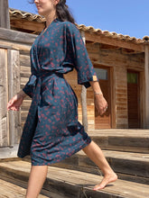 Charger l'image dans la galerie, Réalisé sur commande - Kimono fluide - coloris "Bottle green"