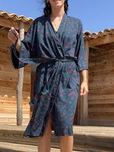 Charger l'image dans la galerie, Réalisé sur commande - Kimono fluide - coloris "Bottle green"