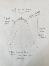 Charger l'image dans la galerie, Jupe cercle mi-longue - taille semi-mesure fabriquée sur commande - viscose "Avena nude" tissée au Portugal