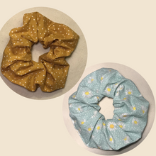Charger l'image dans la galerie, Lot de 2 chouchous adultes - coton jaune #5 BIO et coton à pâquerettes #8 BIO