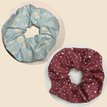 Charger l'image dans la galerie, Lot de 2 chouchous adultes - coton terracotta #7 BIO et coton à pâquerettes #8 BIO