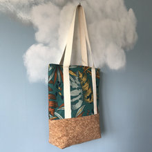 Charger l'image dans la galerie, EN STOCK Tote bag liège et blanc à motifs savane