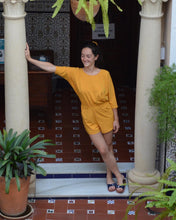 Charger l'image dans la galerie, Commande spéciale réalisée en modèle unique - Combi-short élastiquée jaune moutarde