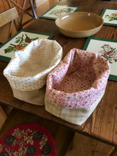 Charger l'image dans la galerie, Commande spéciale en modèle unique - Lot de 2 panières de rangement taille L réalisées à partir de chutes de tissu