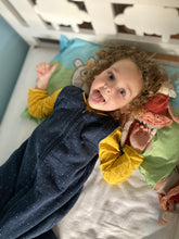 Charger l'image dans la galerie, Commande spéciale en modèle unique - Turbulette enfant grande taille - version hiver - double gaze de coton doublée en polaire