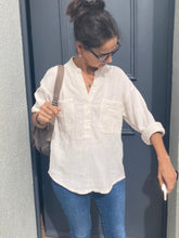 Charger l'image dans la galerie, Commande spéciale réalisée en modèle unique - chemise Alphonse (Make my lemonade) en double gaze biologique écrue