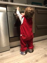 Charger l'image dans la galerie, Commande spéciale en modèle unique - Salopette bébé - velours côtelé rouge