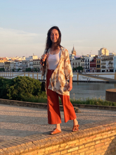 Charger l'image dans la galerie, Réalisé sur commande - Kimono fluide version courte - coloris "Canopy ochre"