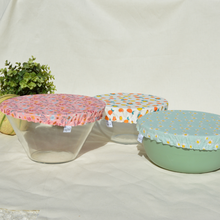 Charger l'image dans la galerie, Couvre-plat lavable en coton bio - TAILLE L - motif fleurs roses