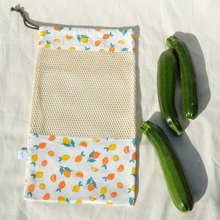 Charger l'image dans la galerie, Sac à vrac 100% coton bio - TAILLE L - motif citrons