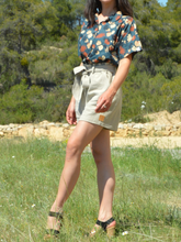 Charger l'image dans la galerie, Short paperbag 100% fait main - lin lavé fabriqué en France - coloris beige