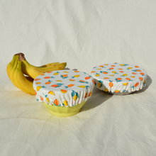 Charger l'image dans la galerie, Lot de 2 couvre-plats lavables en coton bio - TAILLE S - motif citrons