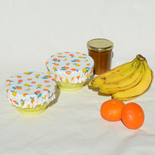 Charger l'image dans la galerie, Lot de 2 couvre-plats lavables en coton bio - TAILLE S - motif citrons