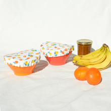 Charger l'image dans la galerie, Lot de 2 couvre-plats lavables en coton bio - TAILLE S - motif citrons