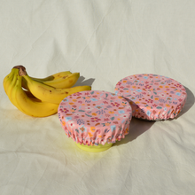 Charger l'image dans la galerie, Couvre-plat lavable en coton bio - TAILLE S - motif fleurs roses