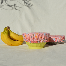 Charger l'image dans la galerie, Couvre-plat lavable en coton bio - TAILLE S - motif fleurs roses