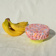 Charger l'image dans la galerie, Couvre-plat lavable en coton bio - TAILLE S - motif fleurs roses