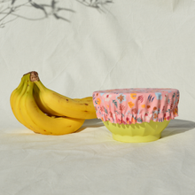 Charger l'image dans la galerie, Couvre-plat lavable en coton bio - TAILLE S - motif fleurs roses