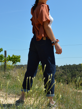 Charger l'image dans la galerie, MODELE UNIQUE TAILLE XS Chemisette/blouse 100% fait main - viscose éco-responsable certifiée Ecovero™ - coloris terracotta uni