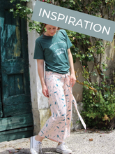 Charger l'image dans la galerie, Jupe cercle mi-longue - taille semi-mesure fabriquée sur commande - viscose "Avena nude" tissée au Portugal