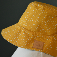Charger l'image dans la galerie, Commande spéciale réalisée en modèle unique - Bob réversible à bords larges en coton BIO - tour de tête 56cm
