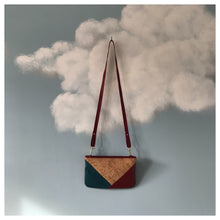 Charger l&#39;image dans la galerie, Pochette Melito rouge bordeaux et liège
