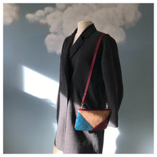 Charger l&#39;image dans la galerie, Pochette Melito rouge bordeaux et liège
