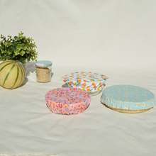 Charger l&#39;image dans la galerie, Couvre-plat lavable en coton bio - TAILLE M - motif fleurs roses
