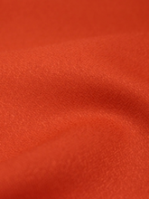 Charger l&#39;image dans la galerie, Jupe cercle mi-longue - taille semi-mesure fabriquée sur commande - viscose &quot;orange tangerine&quot; certifiée Ecovero
