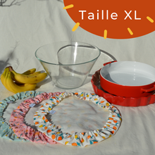 Charger l&#39;image dans la galerie, Couvre-plat lavable en coton bio - TAILLE XL - motif citrons
